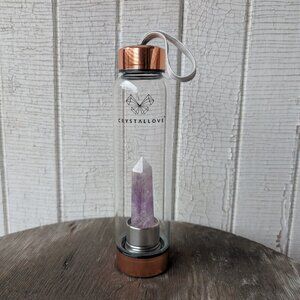 Amethyst Crystal Glass Waterbottle